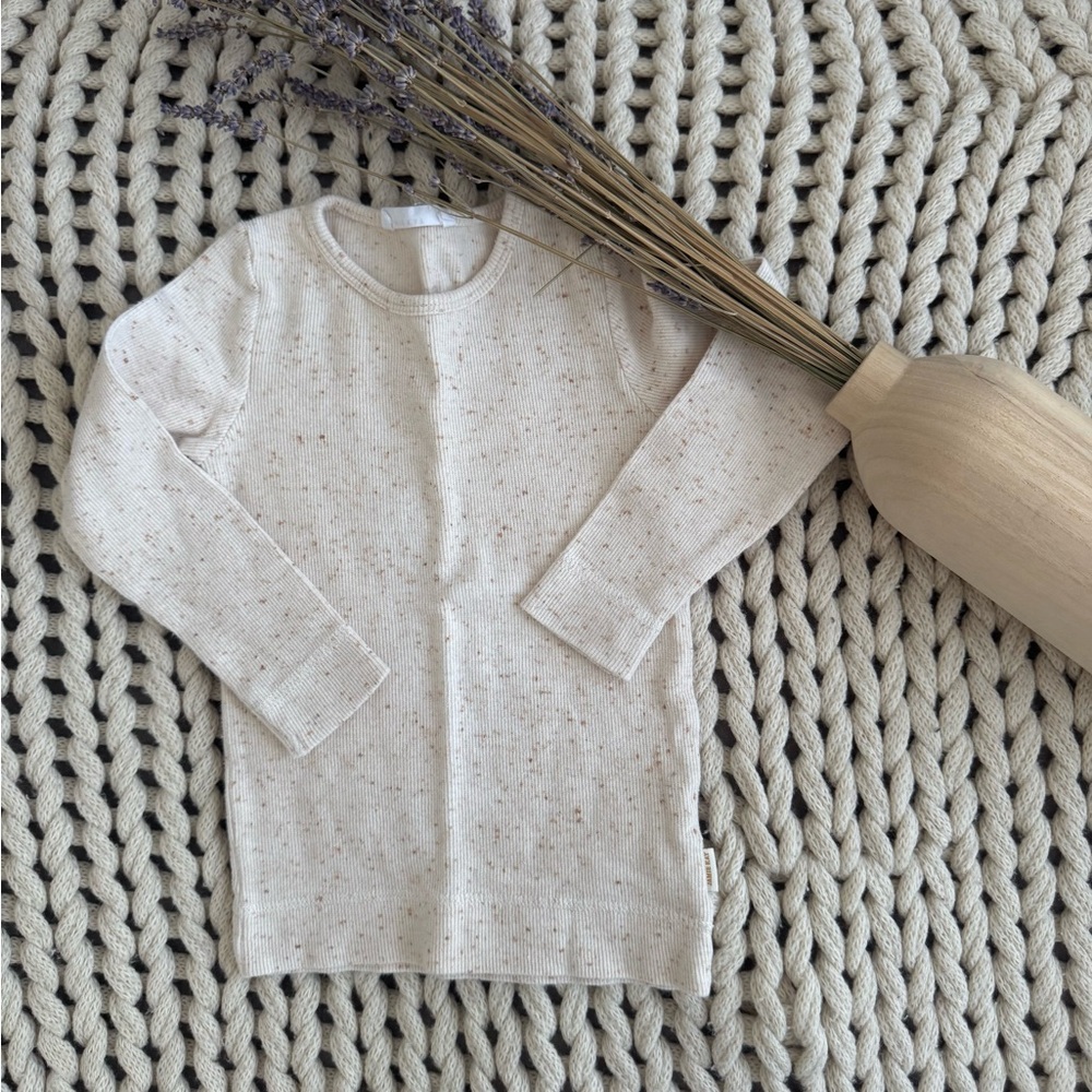 Jamie Kay Kids Cream Speckled Knit Top